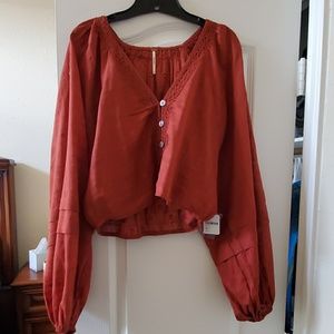 Free People One Fine Day Blouse Wild West